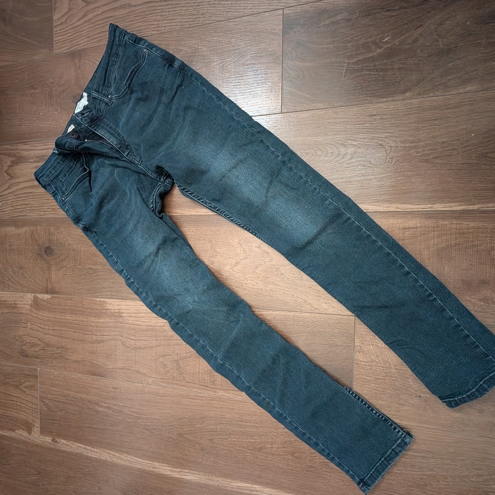 Topman Spray On Dark Blue Skinny Jeans